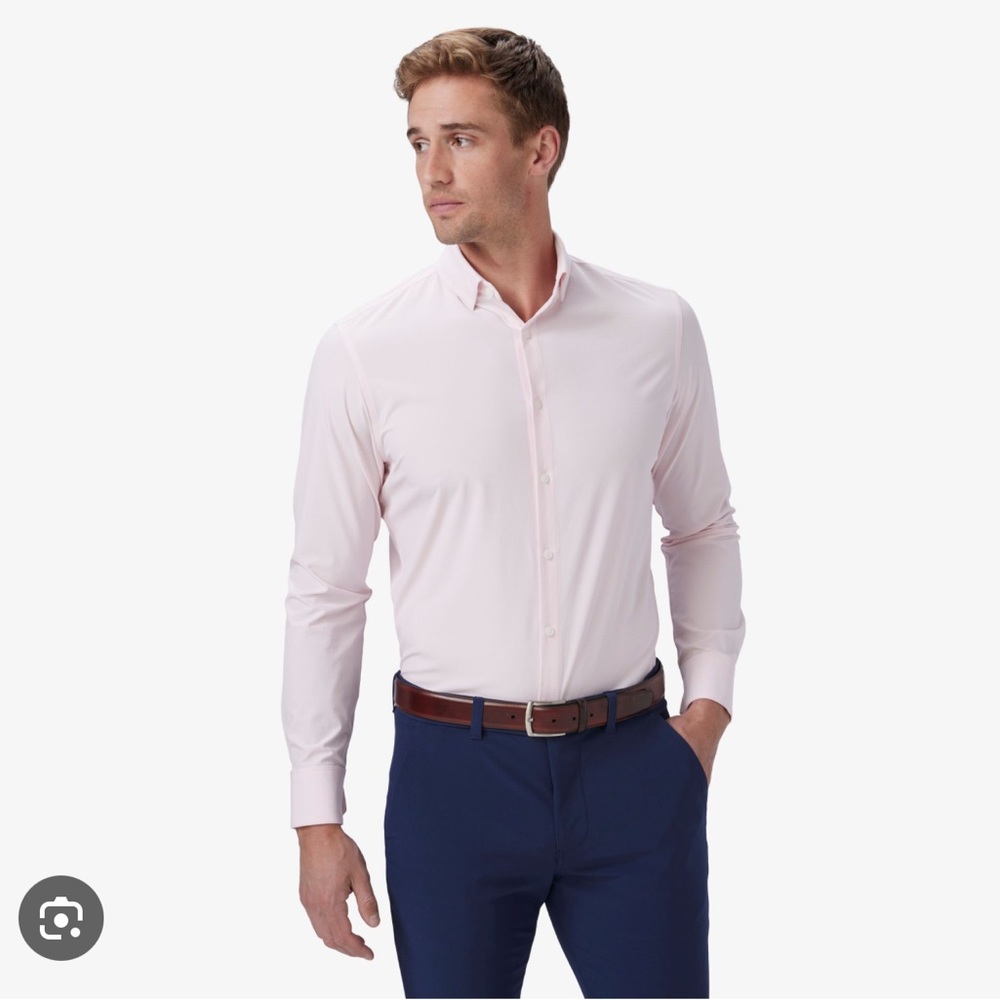 Mizzen and Main Leeward Dress Shirt in True Pink.